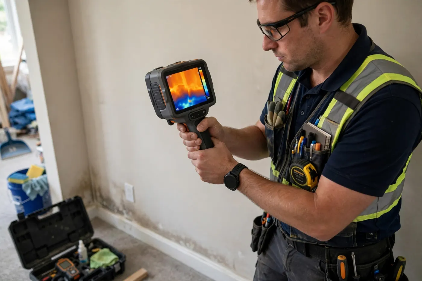 Thermal imaging finding hidden moisture in a Pickens SC home